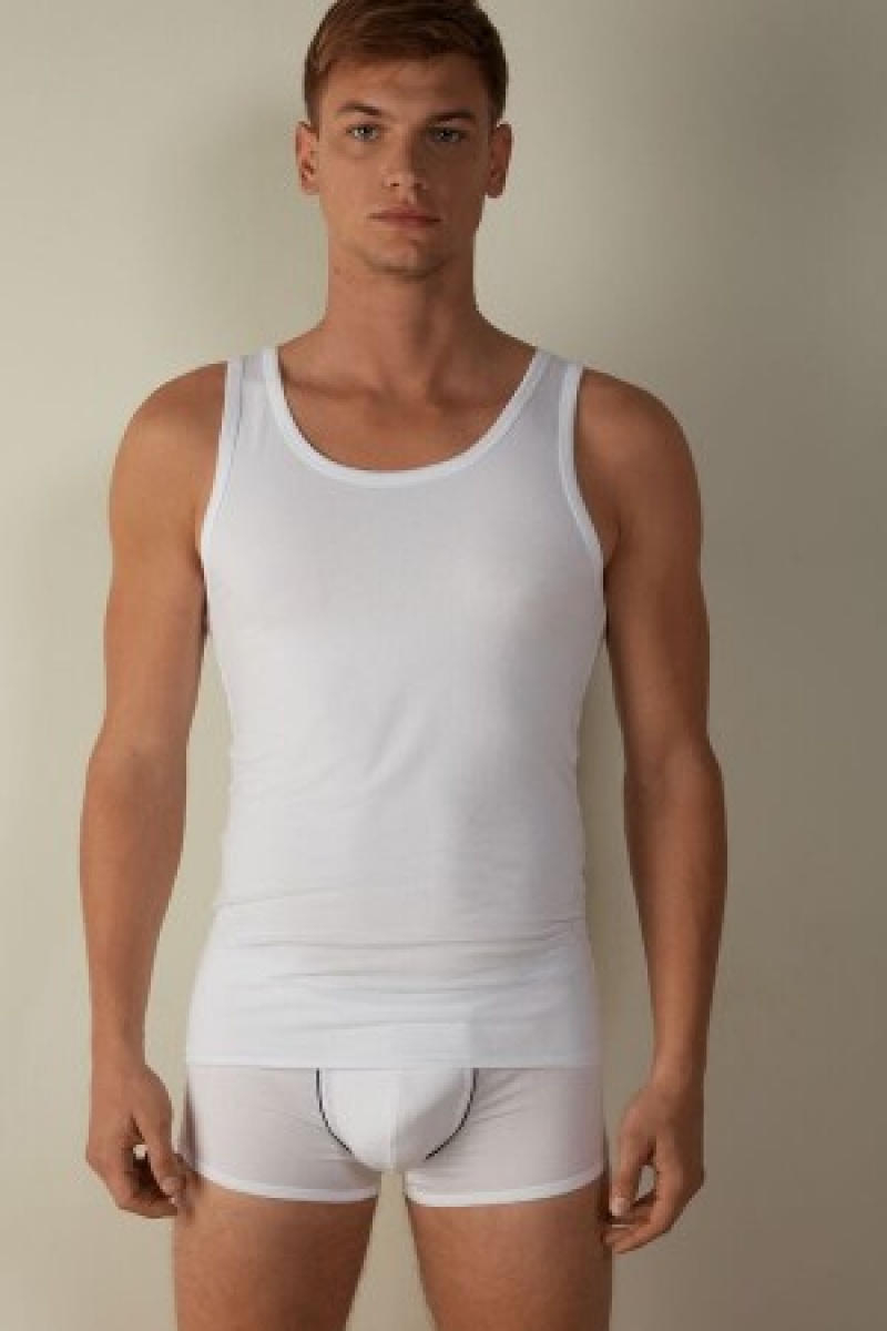 Intimissimi Crew Neck Tank Top Wit | NLJZR89694